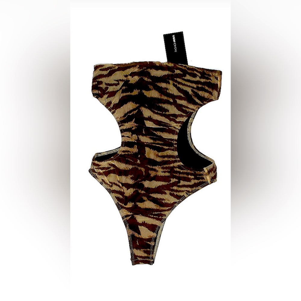 Fashion Nova small brown bodysuit new w/ tags